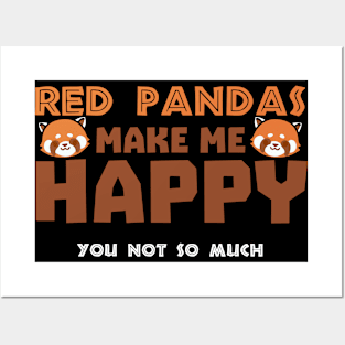 Red Panda Love Joke Furry Ecology Bamboo Posters and Art